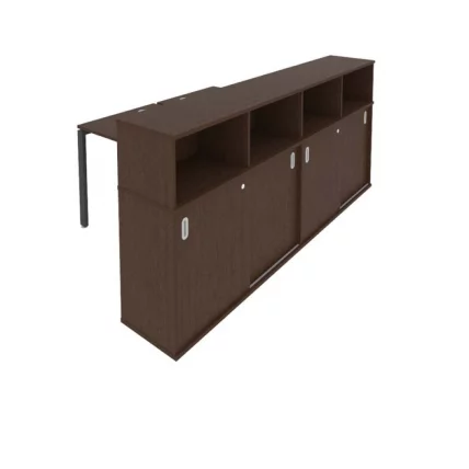 Рабочая станция с опорным шкафом-купе Metal System Б.РС-СШК-4.1 Венге/Антрацит_0