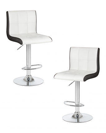 Стул барный DOBRIN CANDY (бело-черный) 2 шт_0