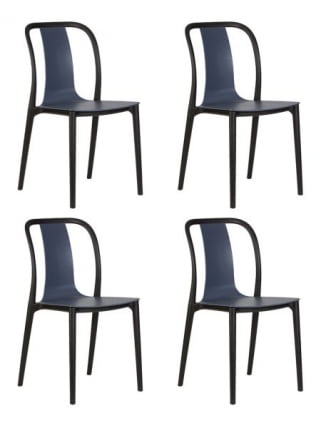 Стул обеденный ДОБРИН АДЭМ (черный/серо-голубой) 4 шт / DOBRIN ADAM_0