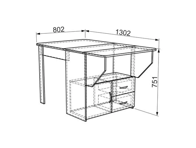 Стол-тумба KM-0003 Венге_2