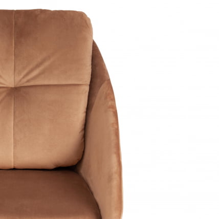 Кресло STAR (mod. CY-1919) вельвет/металл, 68 х 60 х 88 см , коричневый (HLR11)/черный_5