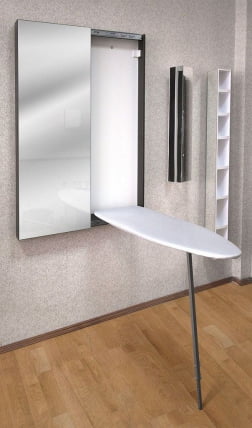 Шкаф со встроенной гладильной доской Iron Slim (левый, купе) Венге_6