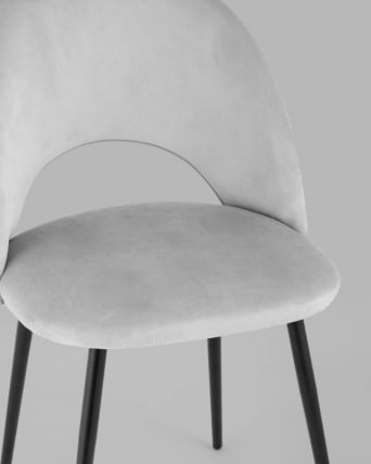 Стул Меган велюр Светло-серый_7