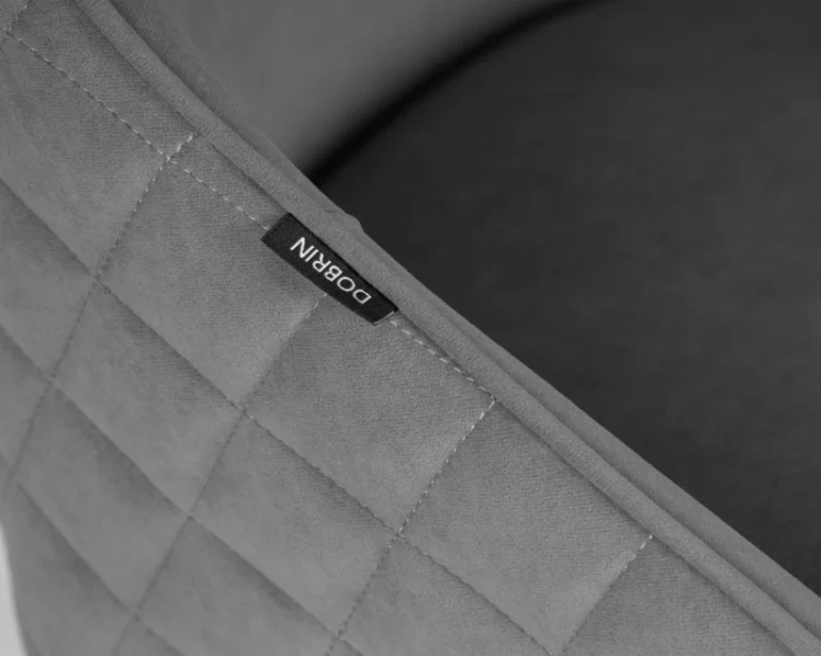 Стул обеденный DOBRIN STELLA (ЭМАЛЬ ЧЕРНЫЙ МУАР велюр Catania Stone)_7