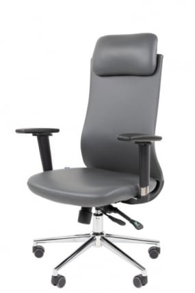 Офисное кресло CHAIRMAN 500 LUX экокожа Серый_21