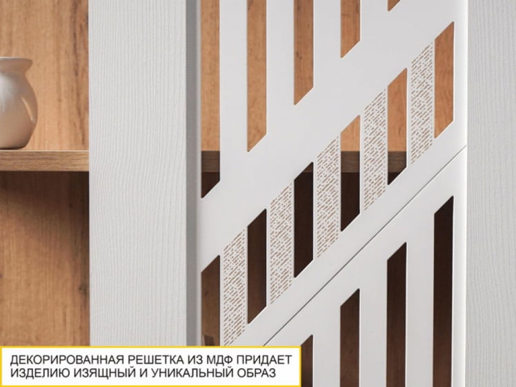 Стеллаж торцевой (лев/прав) Монако 903.17 Дуб Вотан / Белый шпон / Альпийский белый_4