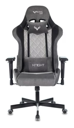 Кресло игровое Бюрократ VIKING 7 KNIGHT B FABRIC Серый Loft ромбик_1