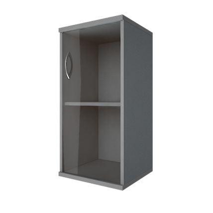 Шкаф низкий узкий правый Riva А.СУ-3.2 Пр Клен/Металлик_0