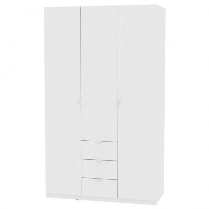 Шкаф распашный R-230х135х45-3-TR(Белый)_0