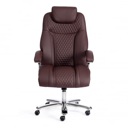 Кресло офисное Trust (max) кож/зам, коричневый/коричневый стеганный/коричневый, 36-36/36-36/6/36-36/06_4