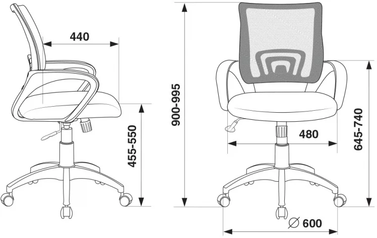 Кресло офисное Бюрократ CH-W695N/DB/TW-10N Темно-синий_4