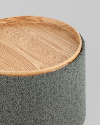 Пуф с ящиком Хюгге L букле темно-серый_2