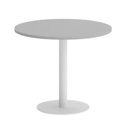 Стол журнальный круглый HOME OFFICE VR.SP-5-90.1 Серый/Белый металл_0