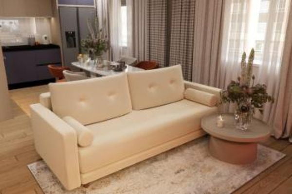 Диван прямой Санднес (Berhouse) Цвет фасада: Кемел рогожка; Тип: Прямой; Материал фасада: Микророгожка_3