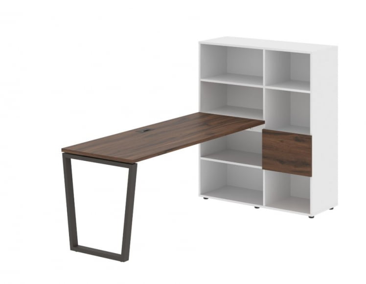 Рабочая станция EDIS EVRST 1117 Дуб Денвер темный Мокко Белый_0