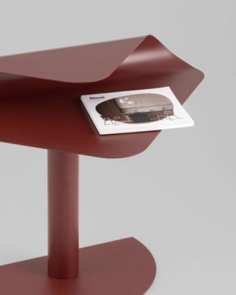 Журнальный столик Cornea металл бордовый_9