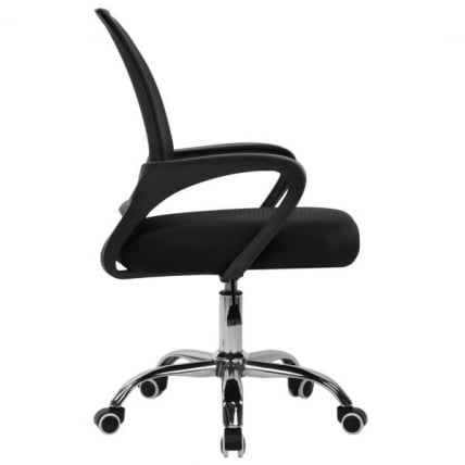 Кресло CРОМЕКС (КРОМЕКС) Топ CХ-695 ХРОМ сетка/ткань ТВ черное / CROMEX Top CH-695 TW_5