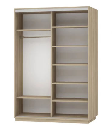 Шкаф-купе двухдверный Экспресс Дуо 1600х2400h Париж/Дуб сонома_1