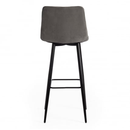 Стул барный CHILLY (mod.7095б) ткань/металл, 53х44х104 см, высота до сиденья 76 см, серый barkhat 26/черный_3