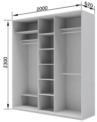 Шкаф-купе Хит-23-20-555 Аруба Венге_1