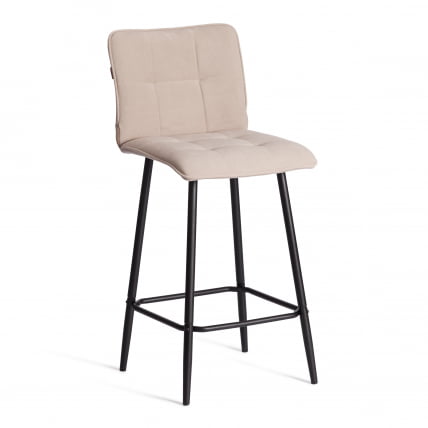 Полубарный стул Bari/Бари велюр, бежевый, 7, 42х55х99 см_0