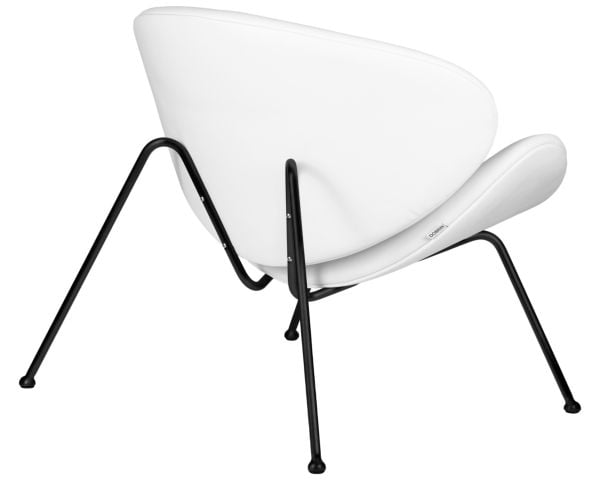 Кресло дизайнерское ДОБРИН ЕМИЛЙ (белый винил ЙП17, черное основание) 2 шт / DOBRIN EMILY YP17,_4