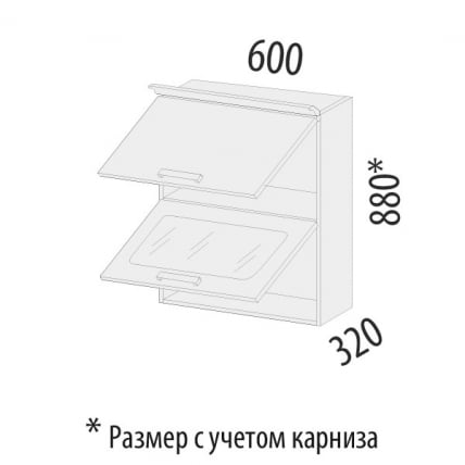 Шкаф-витрина кухонный (с системой плавного закрывания) Оливия 71.08.1_4