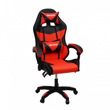 Кресло 908 KINGQUEEN цвет черный/красный с массажем и подсветкой 908-black-red-mass_1