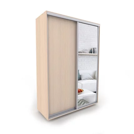 Шкаф-купе 2-х дверный Акцент-Сим ДЗ 1200х600  Дуб молочный_0