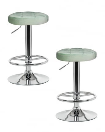 Табурет барный ДОБРИН БРУНО (пудрово-мятный велюр (МДЖ9-87)) 2 шт / DOBRIN BRUNO (MJ9-87))_0