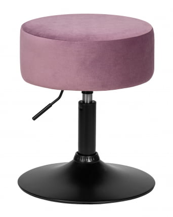 Пуф DOBRIN DANNY BLACK (пудрово-сиреневый велюр (MJ9-52))_0