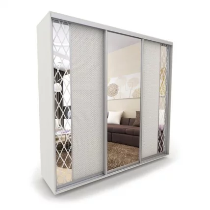 Шкаф-купе 3-х дверный Акцент-Вера КР 2100х600  Выбеленное дерево_0