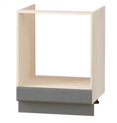 Напольный шкаф под встраиваемую технику с ящиком Графит 74.57 Сосна Астрид/Ваниль/Графит_0