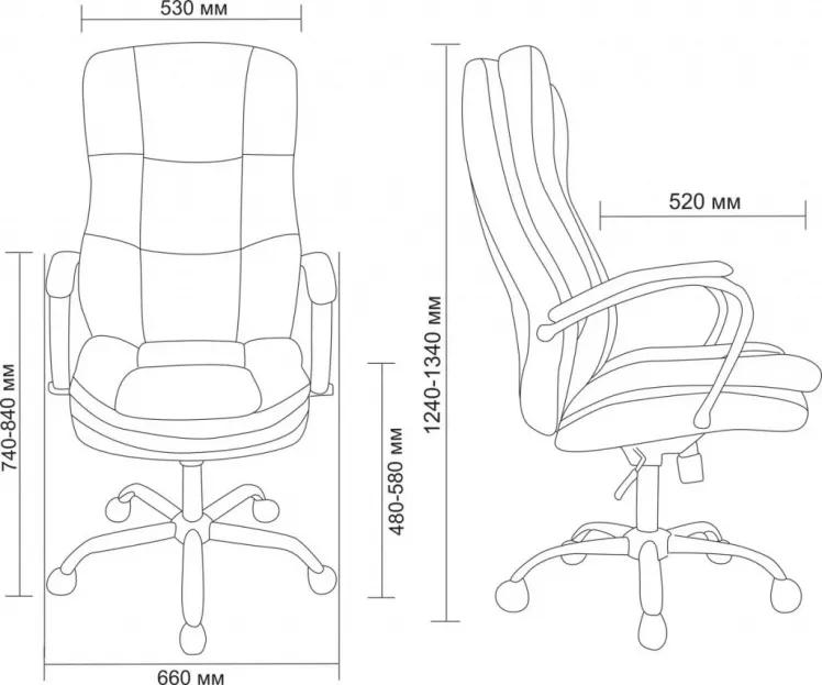 Кресло для руководителя AV 123 Черное на дереве_1