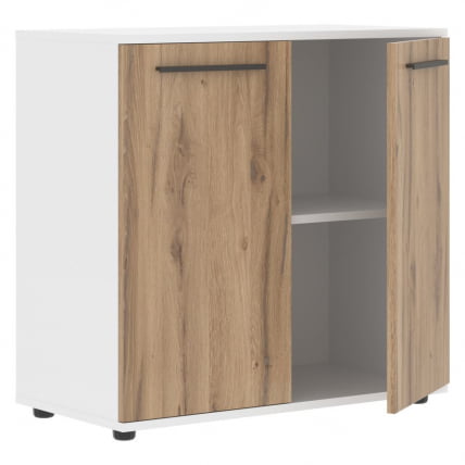 Шкаф с глухими малыми дверьми ЕДИС ЕЛCС 85.1 Дуб Денвер светлый Мокко Белый / EDIS ELCS_1