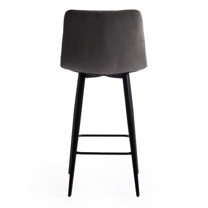 Стул полубарный CHILLY (mod. 7095пб ) ткань/металл, 53x44x94 см, высота до сиденья 66 см, серый barkhat 26/черный_3