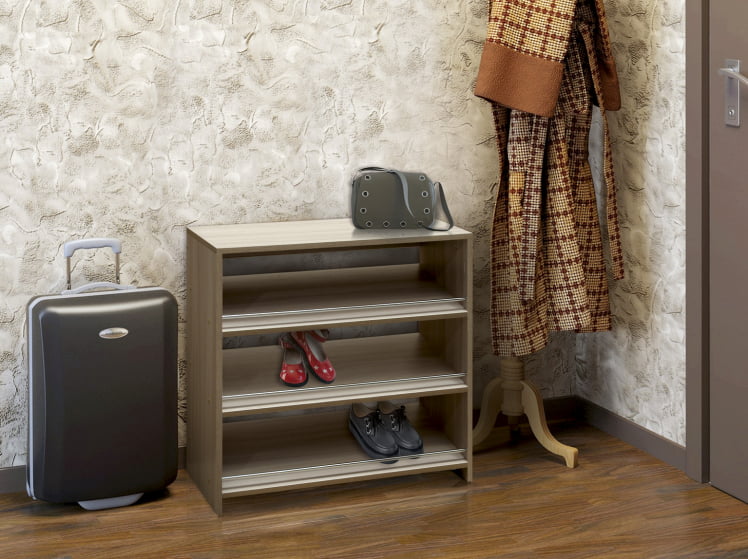 Стеллаж для обуви В-2 Ясень шимо светлый_0