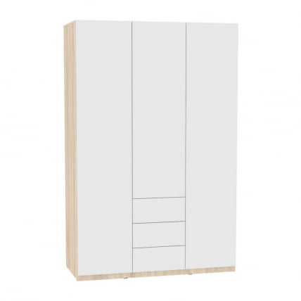 Шкаф распашный R-198х135х60-3-PO(ДСС-Белый)_0