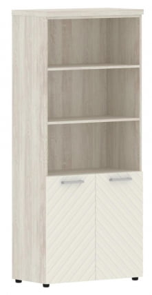 Шкаф с 1 комплектом глухих малых дверей и топом Torr LUX TLHC 85.5 Сосна Эдмонд Латте_0