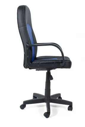 Кресло руководителя Parma черный+синий_2