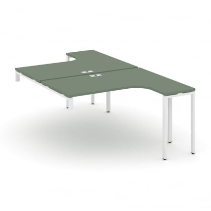 Рабочая станция-надставка на опорные тумбы CONCEPT CN.DSAN-004 Сандал Янтарный Белый_0