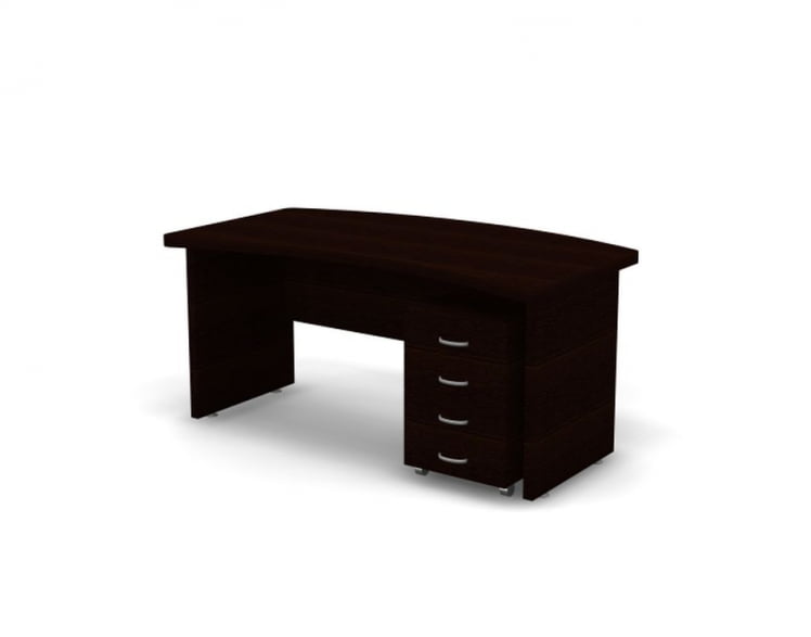 Стол с тумбой Танго СТ9-R16R + ТВ9-04з Венге_0