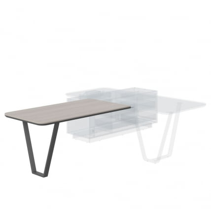 Брифинг-приставка Line СФ-573415.1 Дуб серый Черный графит_0