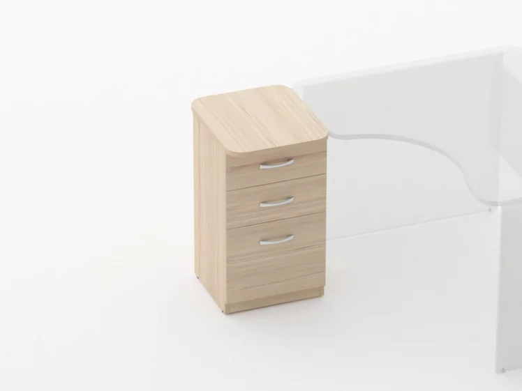 Тумба приставная на 3 ящика Glassy 3.10.15 Венге_1