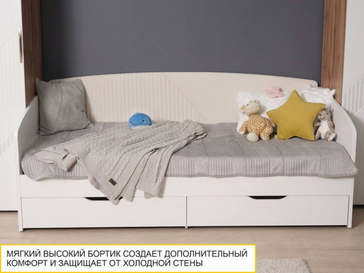 Кровать Монако 903.05 Белый шпон/Даллас Айвори_6