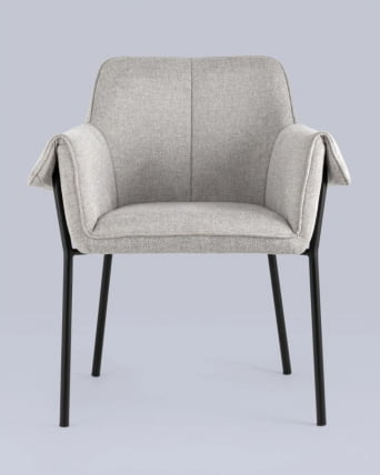 Стул Бесс рогожка светло-серый 2 шт._1