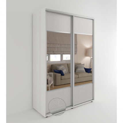 Шкаф-купе 2-х дверный Акцент-Дуэт КЛ 1200х600 Выбеленное дерево_0