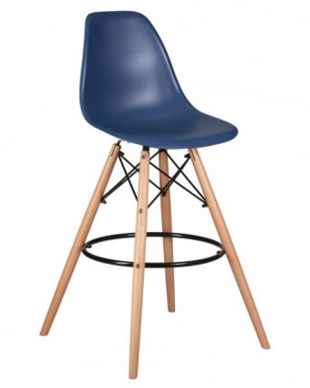 Стул барный ДОБРИН ДСВ БАР (ножки светлый бук, цвет темно-синий (БЕ-12)) 2 шт / DOBRIN DSW BAR (BE-12))_1