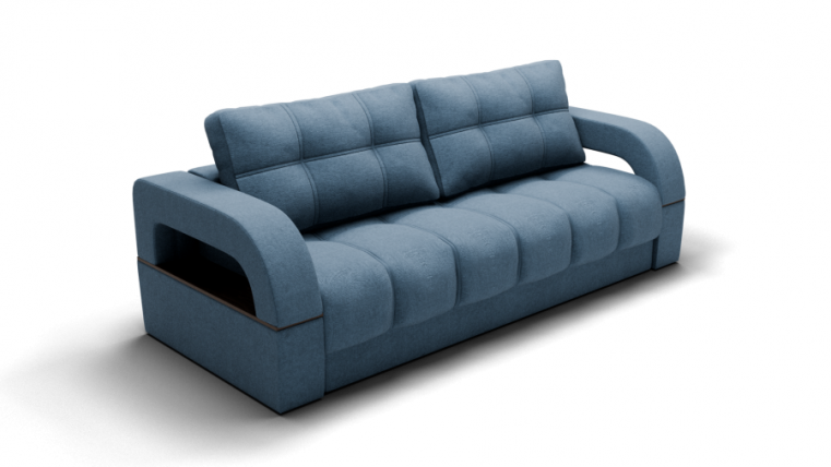 Диван Рич-1 (ЗР) Цвет фасада: Голубой; Тип: Прямой; Материал фасада: Металл/Велюр_0