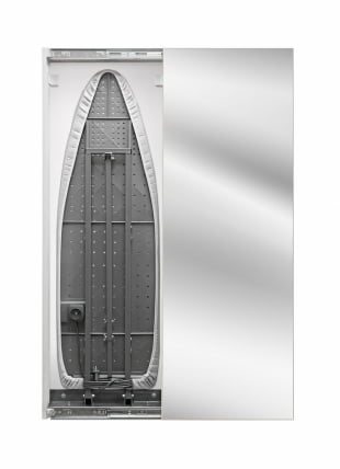 Шкаф со встроенной гладильной доской Iron Slim (правый, купе) Беленый дуб_0